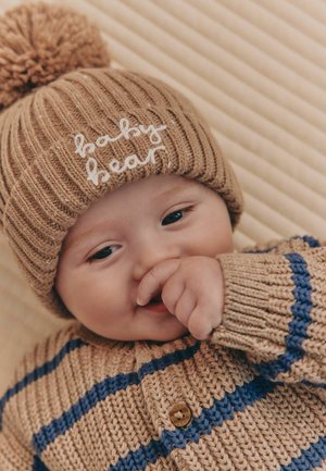 Next, KNITTED BABY HAT WITH POM UNISEX - Gorro - brown baby bear
