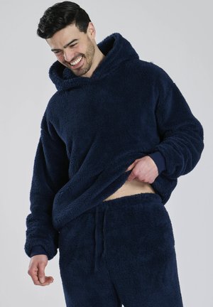 HOODED SHERPA TOP - Luvtröja - navy