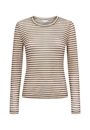 Nümph, NUSINE STRIPED MESH BLOUSE - T-shirt à manches longues - sahara sun