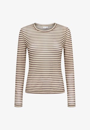 Nümph, NUSINE STRIPED MESH BLOUSE - Long sleeved top - sahara sun