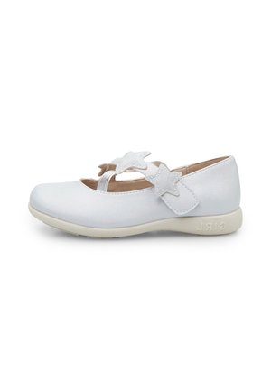 Bata Ballerine con cinturino - bianco oro