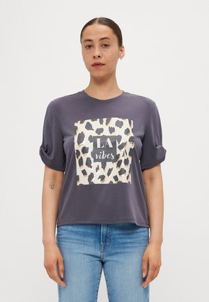 ONLFREE LIFE CREATE  - T-shirt print - blackened pearl
