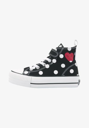 1-3-D-01 - Baskets montantes - black /white heart