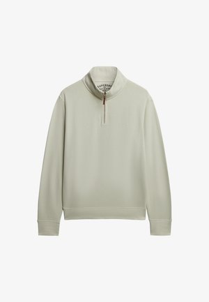 Superdry & Co, SUPERDRY ESSENTIAL HALF ZIP JUMPER.. - Sweater - silver birch