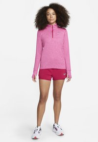 Nike Performance W NK ELEMENT TOP HZ - Longsleeve - mystic hibiscus pink prime heather