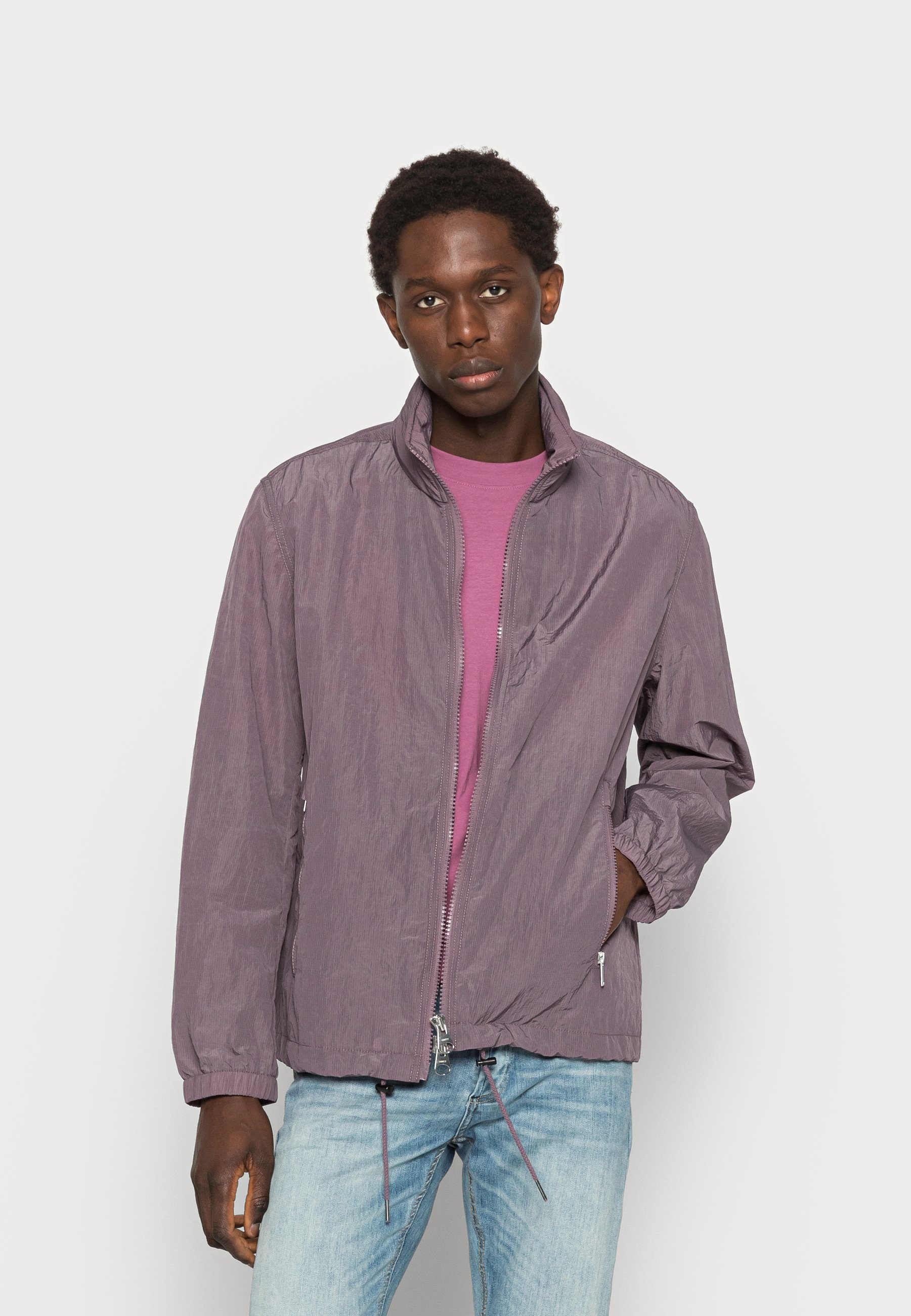 purple waterproof jacket