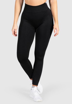 Smilodox, SLAYTON SCRUNCH EFFECT LEGGINGS SPORT FITNESS - Leggings - schwarz
