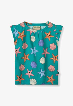 Småfolk WITH STARFISH - T-shirt con stampa - teal