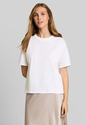 TOM TAILOR DENIM, BOXY FIT T-SHIRT MIT STICKEREI - T-shirt basique - white