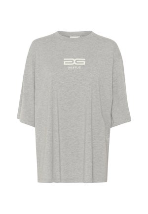 Gestuz LUELLA - Tričko s potlačou - medium grey mélange