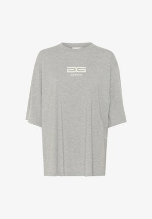 Gestuz LUELLA - Tričko s potlačou - medium grey mélange