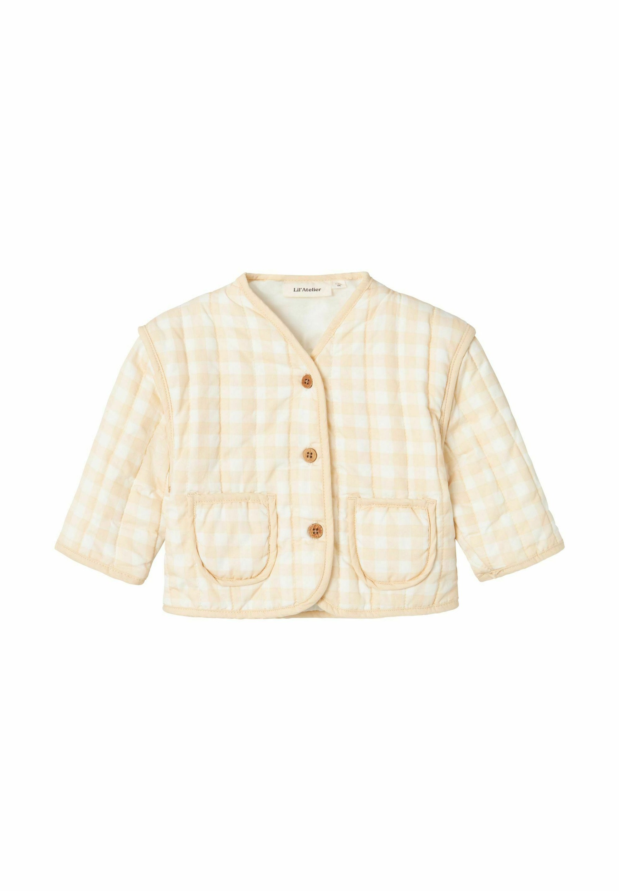 Lil' Atelier KARIERTE Übergangsjacke coconut milk/offwhite