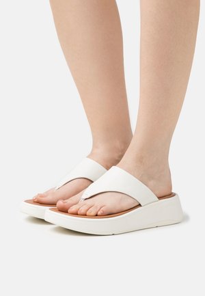 FLATFORM TOE POST  - T-bar sandals - cream