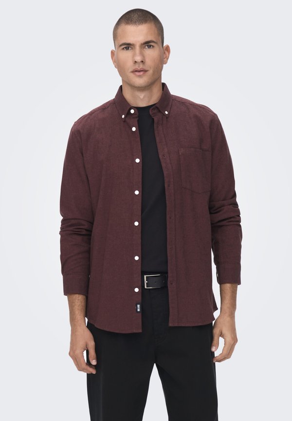 ONSNIKO LIFE LS NOOS - Shirt - burnt henna