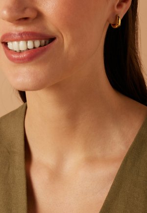 Lucardi, STATEMENT - Earrings - gold-coloured white