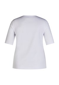 White short-sleeve T-shirt made of soft cotton fabric. Features a round neckline and a relaxed fit, with no patterns or accents.