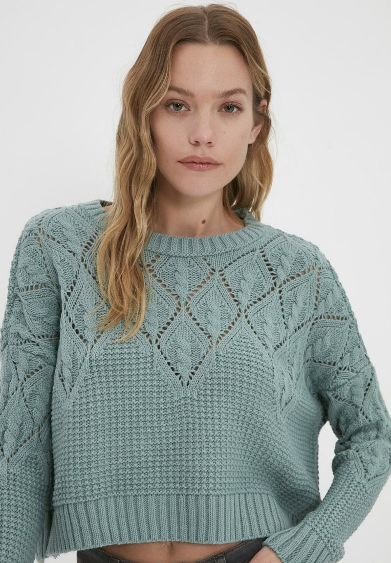 Damen Strickjacken | Trendyol Strickpullover blue/blau - XN69718 Damen Strickjacken | Trendyol Strickpullover blue/blau - XN69718