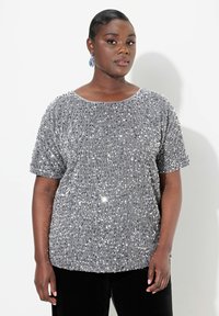 Ulla Popken SHORT SLEEVE  - Blůza - silver