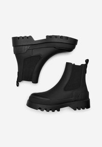 ONLY SHOES Enkellaarsjes met plateauzool - black