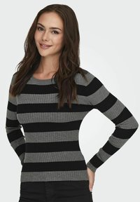 JDY JDYPLUM O-NECK  - Trui - dark grey melange