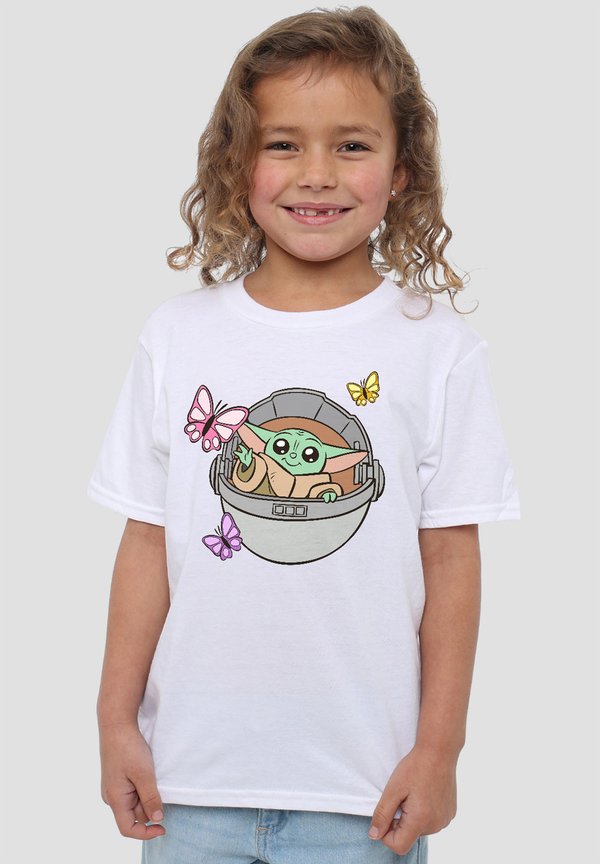 THE MANDALORIAN GROGU BUTTERFLIES - T-Shirt print