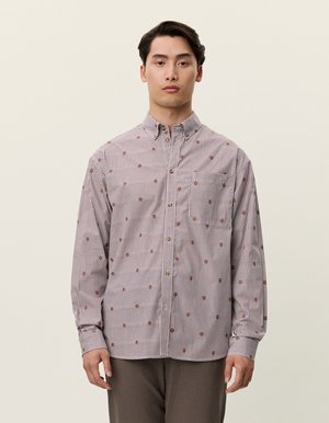 KOLTON STRIP - Chemise - fired brick red