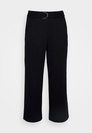 Vero Moda Curve VMBAILEY PAPERBAG WIDE BELT - Παντελόνι - black