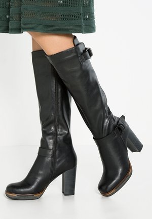 Laarzen met hoge hak - black