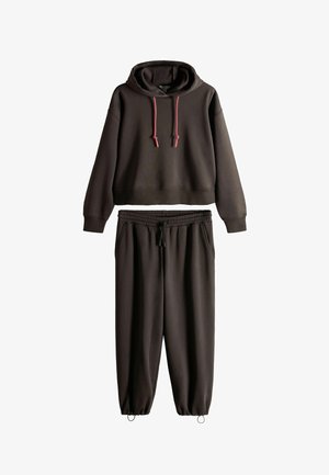 THE SET, BROWN HOODIE AND OVERSIZED CUFFED JOGGERS CO-ORD SET - Kapuzenpullover - brown