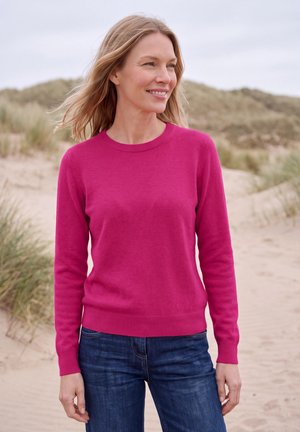 Cecil, SOLID-COLOURED ROUND NECK SWEATER - Pullover - pink flash melange