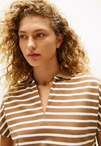 Tommy Hilfiger TIPPING OPEN - Polo shirt - hickory ecru stp