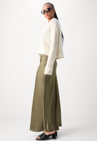 Lindex SKIRT MARY - Fustă maxi - dusty green