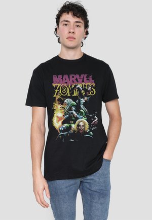 MARVEL ZOMBIES DOOM AND THE FANTASTIC FOUR COVER - Print T-shirt - black