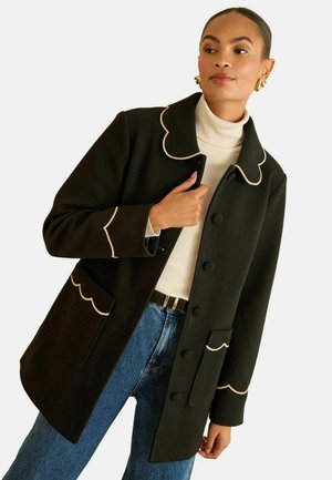 REGULAR FIT - MID LENGTH SCALLOP TRIM DOLLY  - Puspaltis - black