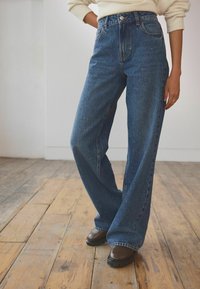 Next EMBELLISHED WIDE LEG - Laisvo kirpimo džinsai - dark blue
