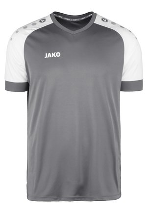 JAKO FUSSBALL - Sport T-shirt - steingrau / weiss