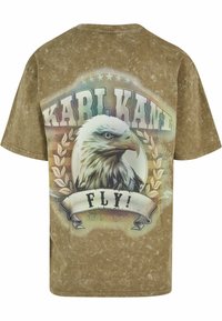 Karl Kani SIGNATURE WASHED EAGLE TEE - Trükipildiga T-särk - olive