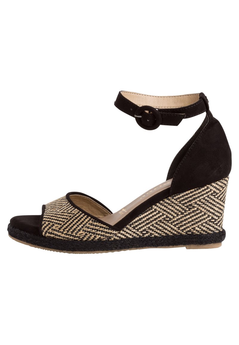 Tamaris Wedge sandals - black - Zalando