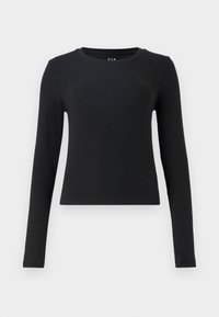 CROP CREW - Top s dlouhým rukávem - black