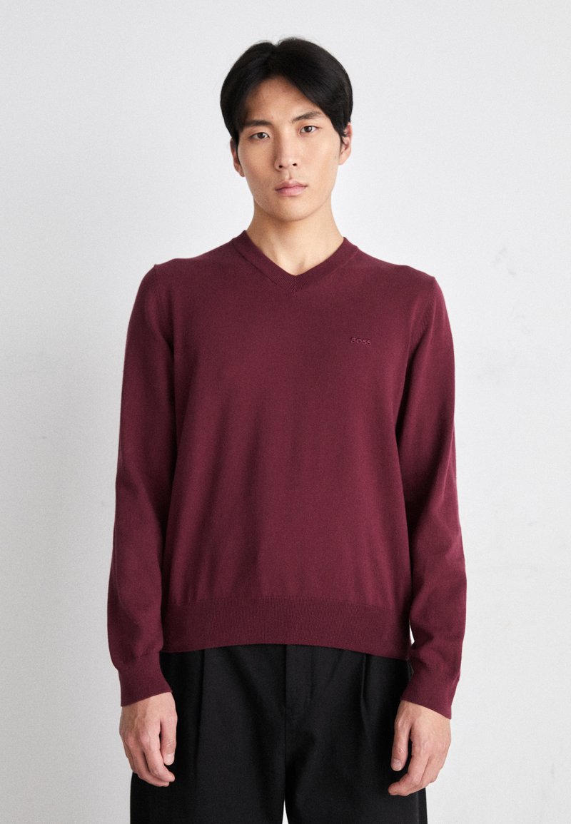 BOSS PACELLO - Džemper - dark red