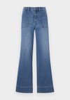 ANNELIESE - Avar lõikega teksad - dark blue denim