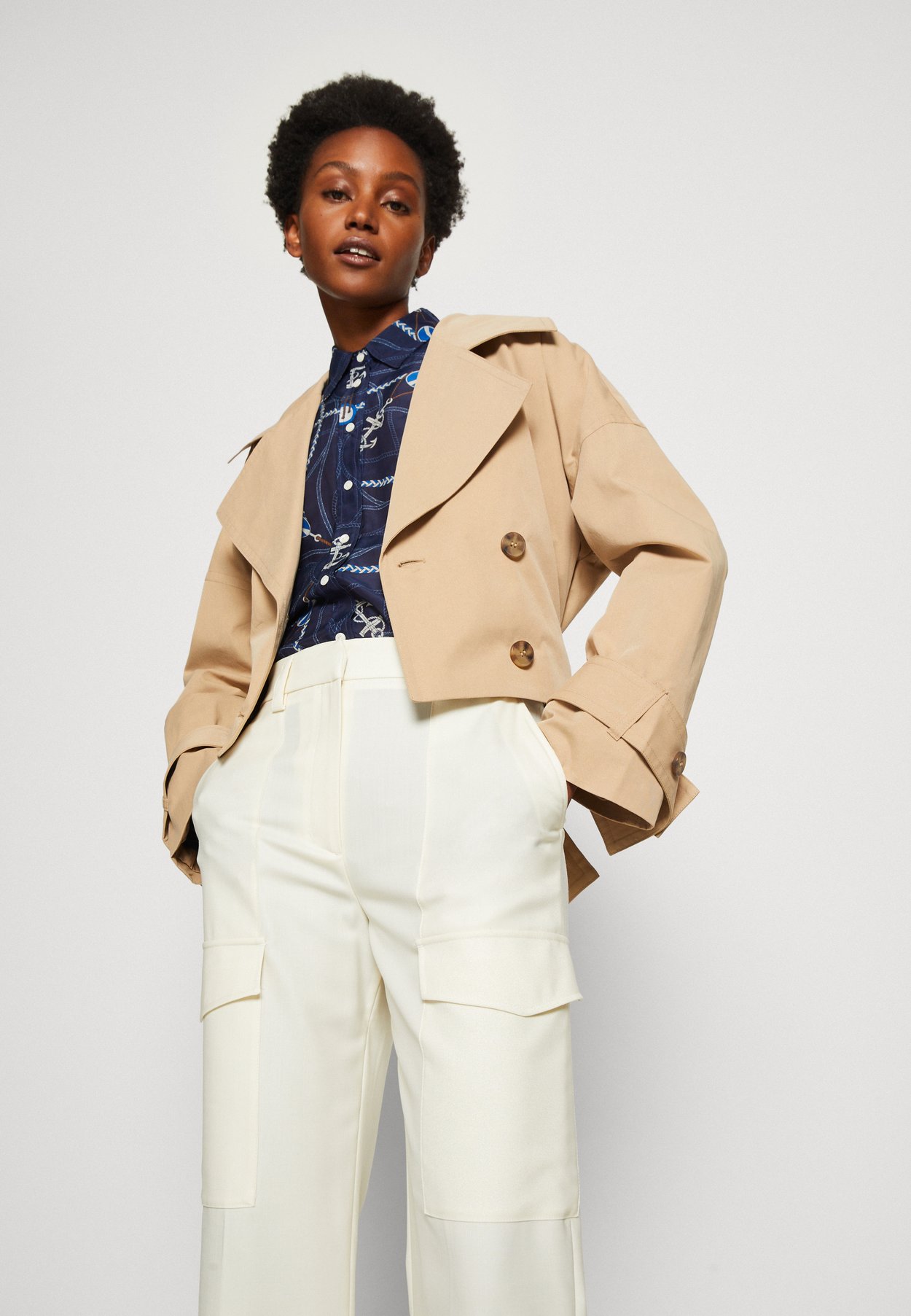 CROPPED TRENCH JACKET