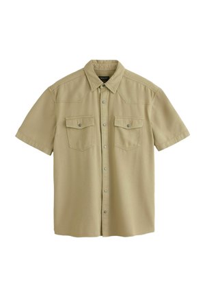 Next, REGULAR FIT - WESTERN STYLING TEXTURED TWIN POCKET SHORT SLEEVE SHIRT - Skjorter - stone