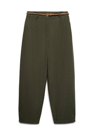 Calliope, PANTALONE LUNGO TINTA UNITA - Trousers - verde militare scuro