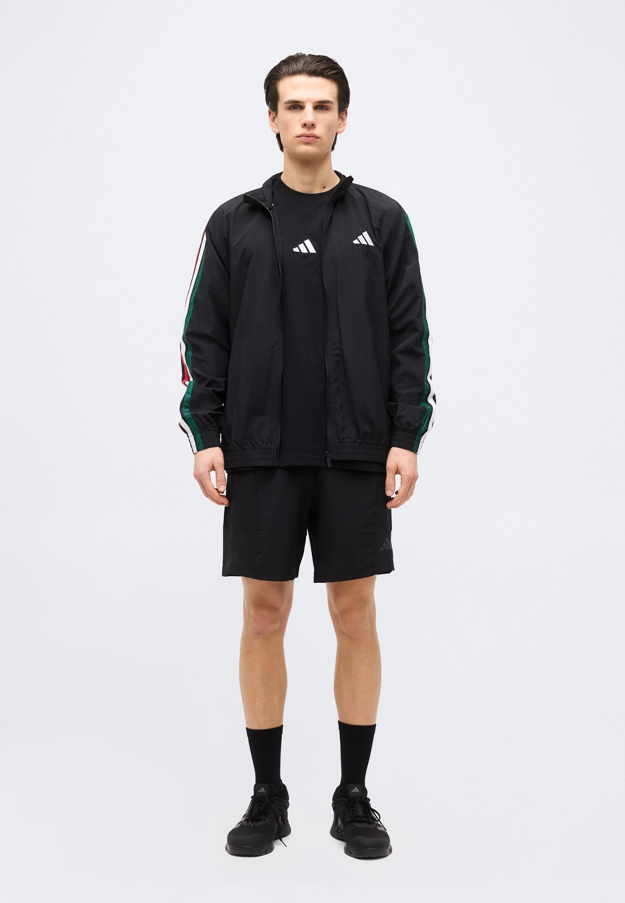ESSENTIALS 3 STRIPES WOVEN TRACKTOP