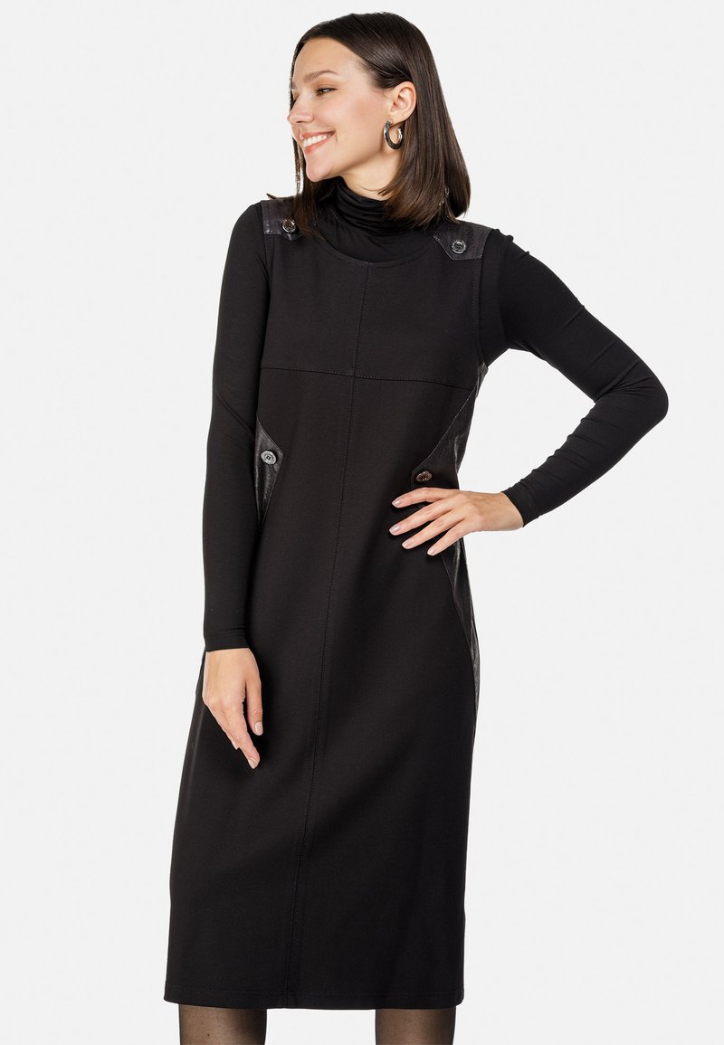 Damen Freizeitkleider | HELMIDGE TRAGERKLEID Strickkleid schwarz - XN09018 Damen Freizeitkleider | HELMIDGE TRAGERKLEID Strickkleid schwarz - XN09018