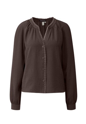 QS, BLUSE - Blouse - dunkelbraun