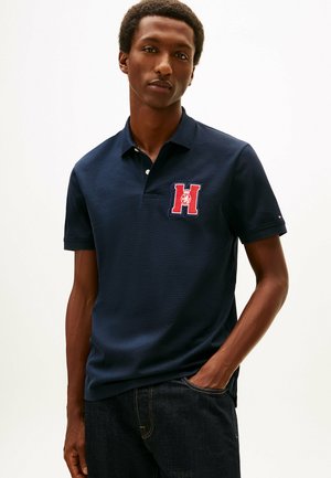 REGULAR FIT APPLIQUÉ HONEYCOMB - Poloshirts - navy blue