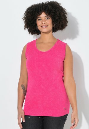 Angel of Style TOP, KÖRPERNAHE PASSFORM, FRANSENKANTEN - Top - hibiscus pink
