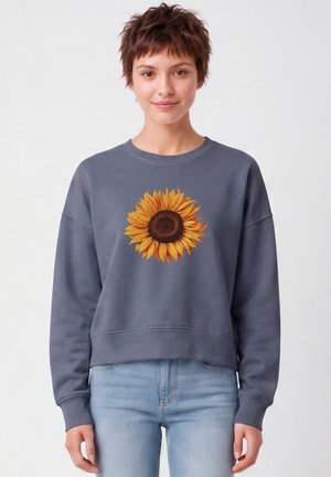 watapparel, SONNENBLUME - Sweatshirt - blue grey